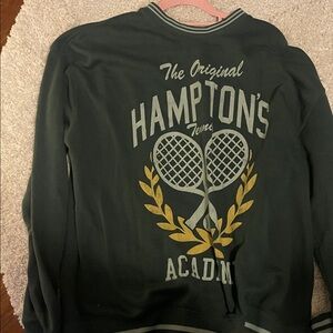 Hamptons Tennis Academy Graphic Sweatshirt - Dark Green & Gold